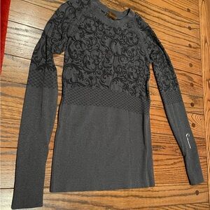 Elegant Gray Patterned Women's Top